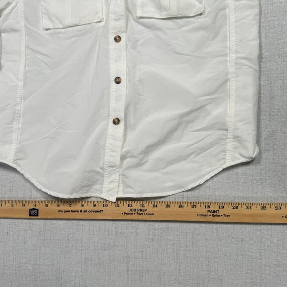 Ex Officio Button Down Roll Up Sleeve Travel Shirt White Chest Pockets Size M - Picture 8 of 11